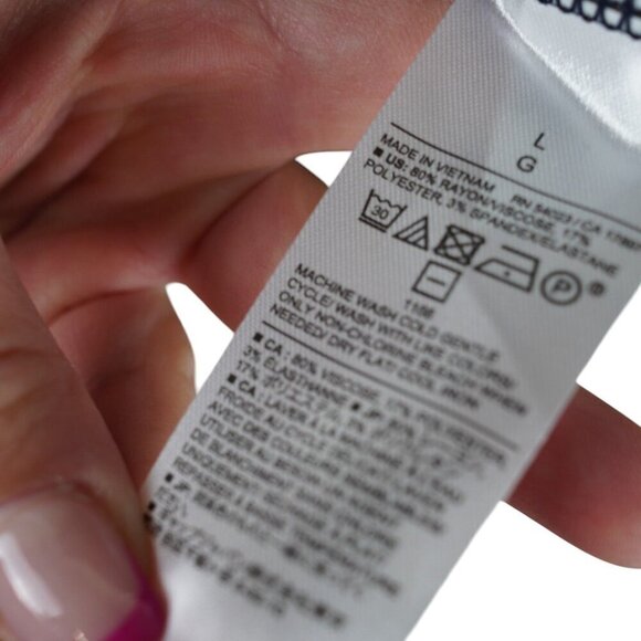 Banana Republic‎ Navy Long Sleeve Turtleneck Women Large Viscose Sz L - Picture 4 of 6